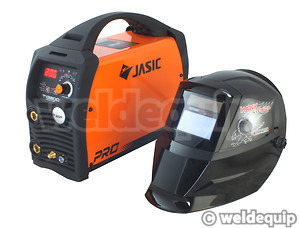 Jasic 200P ACDC TIG with helmet for scale